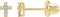 Accented Cross Inverness® Piercing Stud Earrings