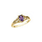 14K Yellow February Imitation Birthstone Ring