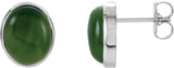 Bezel Set Solitaire Earrings