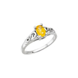14KW November Imitation Birthstone Ring