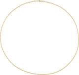 14K Yellow Gold 1.5mm Rope 18" Chain