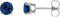 14K White Gold 5mm Lab-Grown Blue Sapphire Earrings