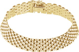 14K Yellow Gold 10.25mm Panther 17" Chain
