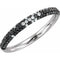 Black Rhodium-Plated 14K White 3/8 CTW Natural Black & White Diamond Pavé-Style Ring