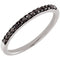 14K White 1/2 CTW Black Diamond Band