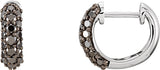 Pavé-style hoop earrings