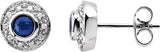 Bezel Set Halo-Style Earrings