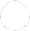 68577 / Set / 14K White Gold / 5-Stone / Lab-Grown Diamond / 3Mm :: 1/2 Ctw / Si1-Si2, GH / Each / Polished / 1/2 Ctw Lab-Grown Diamond Necklace