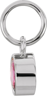 Sterling Silver Posh Mommy® Imitation Ruby Charm/Pendant