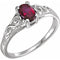 14K White January Youth Imitation Birthstone Ring