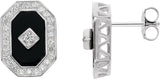 Halo-style earrings