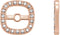14K Rose Gold 1/10 CTW Natural Diamond Halo-Style Earring Jackets