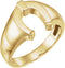 14K Yellow Gold Horseshoe Ring