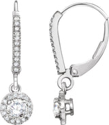 Halo-style earrings