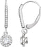 Halo-style earrings
