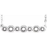 Sterling Silver Bezel Set 16-18" Necklace Mounting