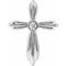 Platinum .06 CTW Natural Diamond Cross Pendant
