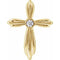 14K Yellow .06 CTW Natural Diamond Cross Pendant