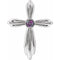 Sterling Silver Lab-Grown Alexandrite Cross Pendant