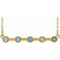 14K Yellow Natural Aquamarine Bezel Set Bar 16