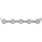 Platinum 2 mm Round Bezel Set Bar Necklace Center