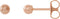 14K Rose Gold 3mm Ball Earrings