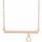 14K Rose 3 mm Round Bezel Set 16