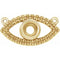 10K Yellow Accented Evil Eye Necklace Center