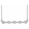 14K White 1/6 CTW Natural Diamond Bezel Set Bar 16
