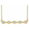 14K Yellow 1/6 CTW Natural Diamond Bezel Set Bar 16
