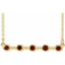 14K Yellow Natural Mozambique Garnet Bezel Set Bar 16
