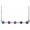 Platinum Natural Alexandrite Bezel Set Bar 16