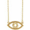 14K Yellow Accented Evil Eye 16