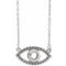 Sterling Silver Accented Evil Eye 16