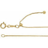 14K .85 mm box chain