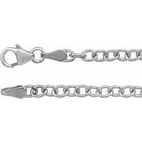 3.25 mm sterling silver cable chain