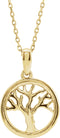 14K Yellow Gold Tree of Life 16-18