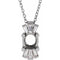 Sterling Silver 6 mm Round 1/6 CTW Natural Diamond Semi-Set 16-18