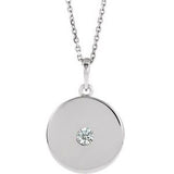 Sterling Silver 1/10 CTW Natural Diamond Disc 16-18" Necklace