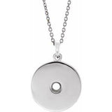 Platinum 3 mm Round Disc 16-18" Necklace Mounting