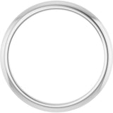 14K White Gold Knife Edge Band Size 7