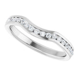 14K White Gold 1/3 CTW Natural Diamond Contour Band