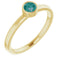 14K Yellow 4mm Round Alexandrite Ring