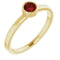 14K Yellow 4 mm Natural Mozambique Garnet Ring