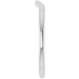 14K White Gold Contour Band