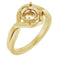 10K Yellow 6.5 mm Round Ring Mounting