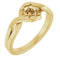 10K Yellow 4.1 mm Round Ring Mounting