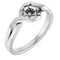 10K White 4.1mm Round Ring Mounting
