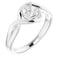Continuum Sterling Silver 5.2 mm Round Ring Mounting