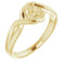 18K Yellow 4.4mm Round Ring Mounting